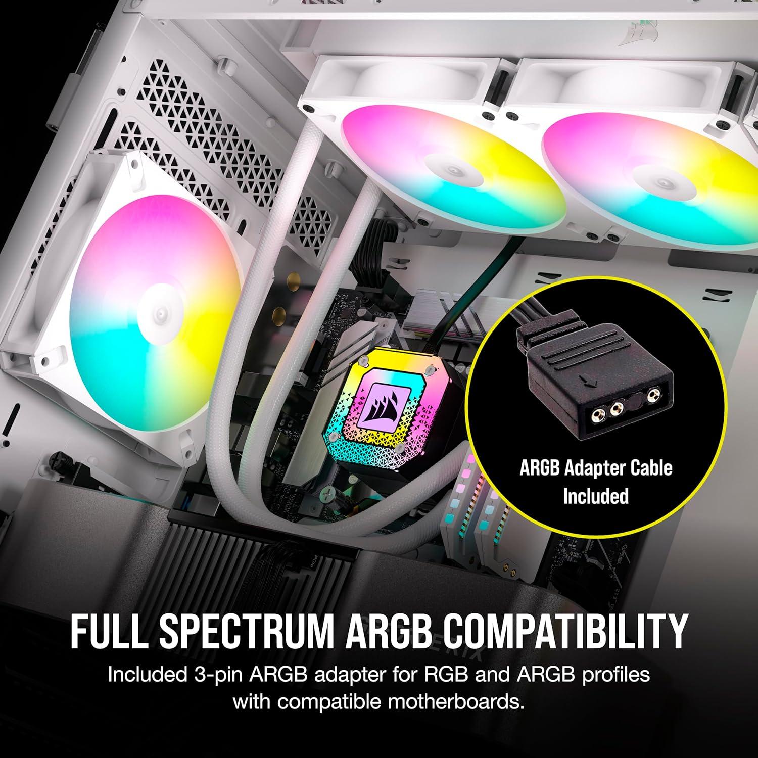 imageCORSAIR iCUE AR120 RGB Digital 120mm ARGBCompatible Single Fan WhiteWhite