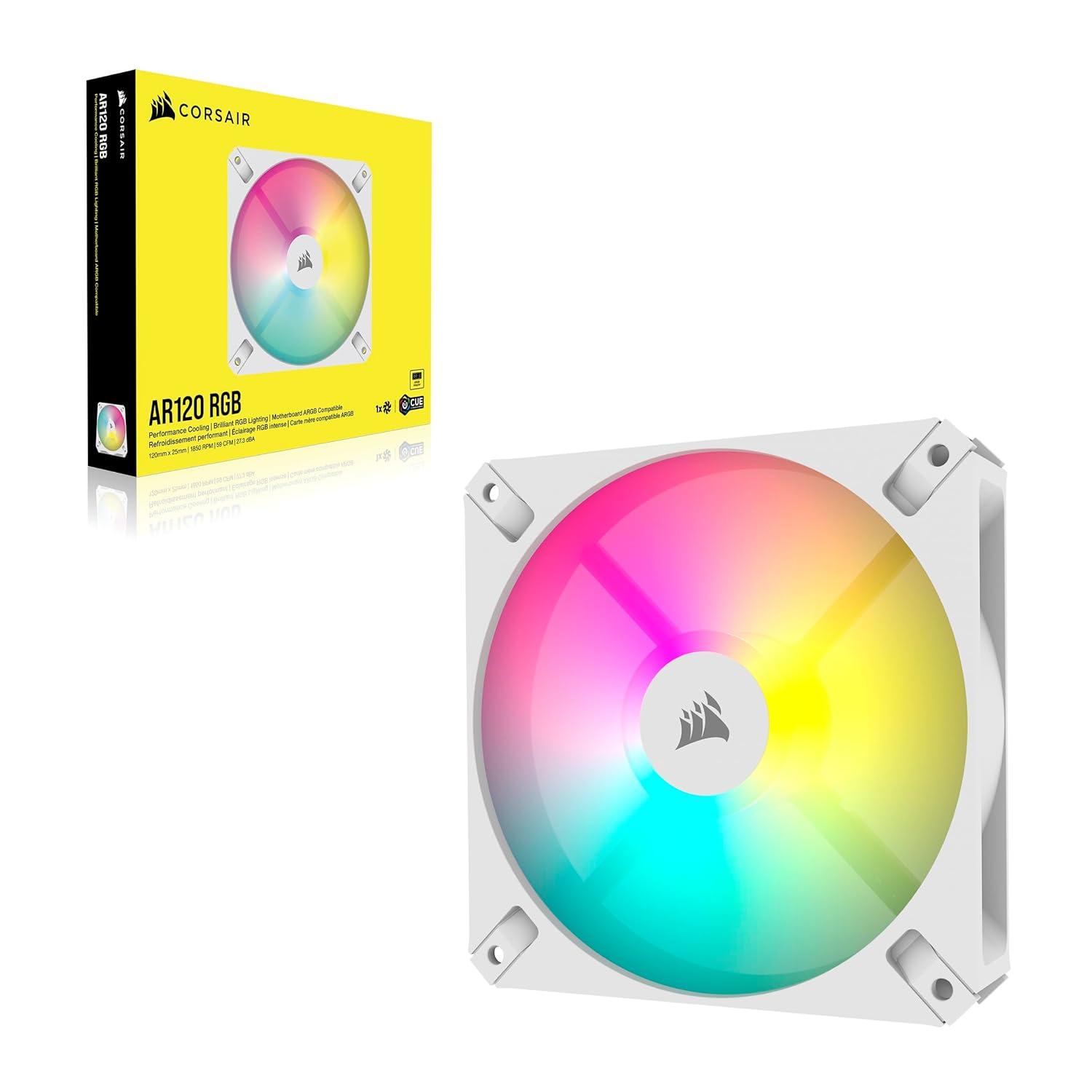 imageCORSAIR iCUE AR120 RGB Digital 120mm ARGBCompatible Single Fan WhiteWhite