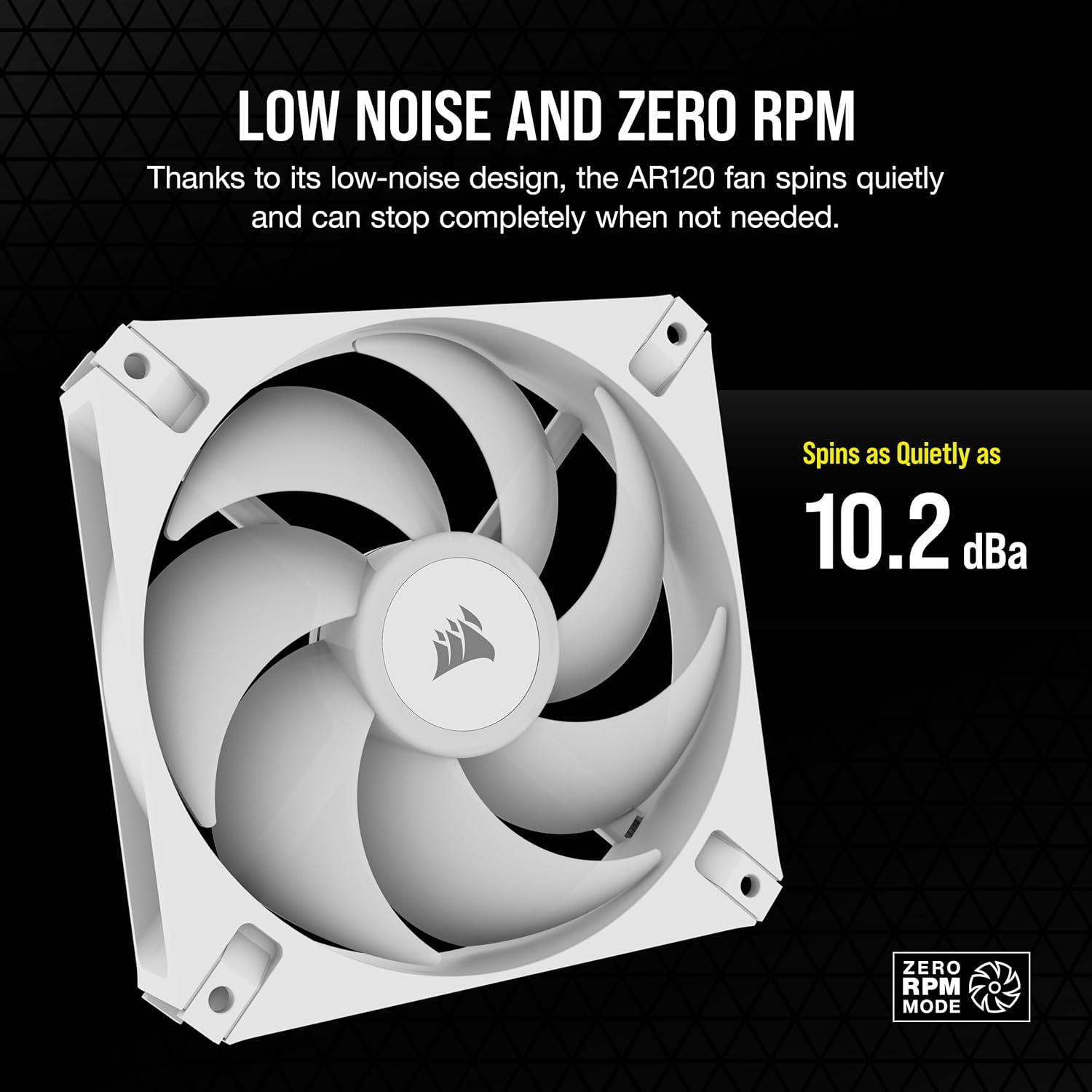 imageCORSAIR iCUE AR120 RGB Digital 120mm ARGBCompatible Single Fan WhiteWhite