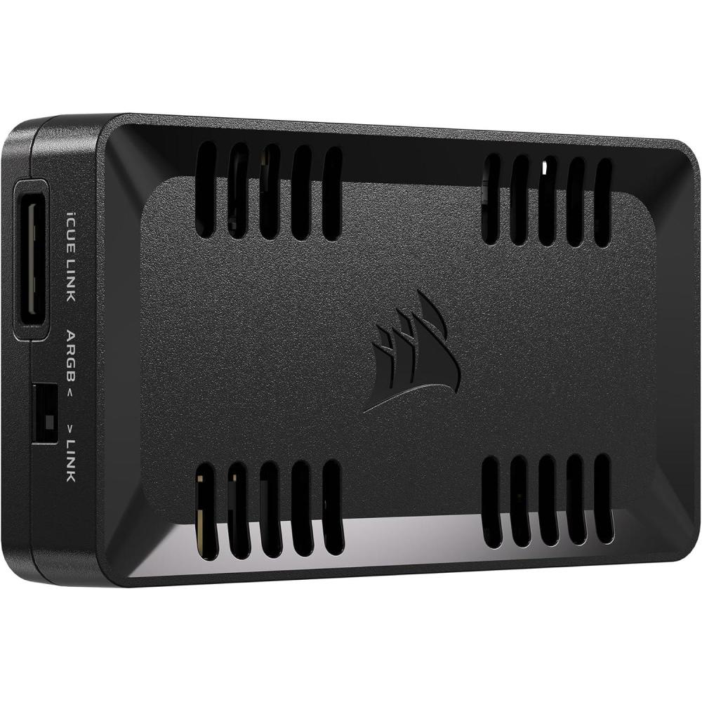 imageCORSAIR Commander Duo iCUE Link RGB Lighting and PWM ARGB Fan Controller Control 12 DaisyChained PWM Fans Two Flexible Temperature Sensors Included Black