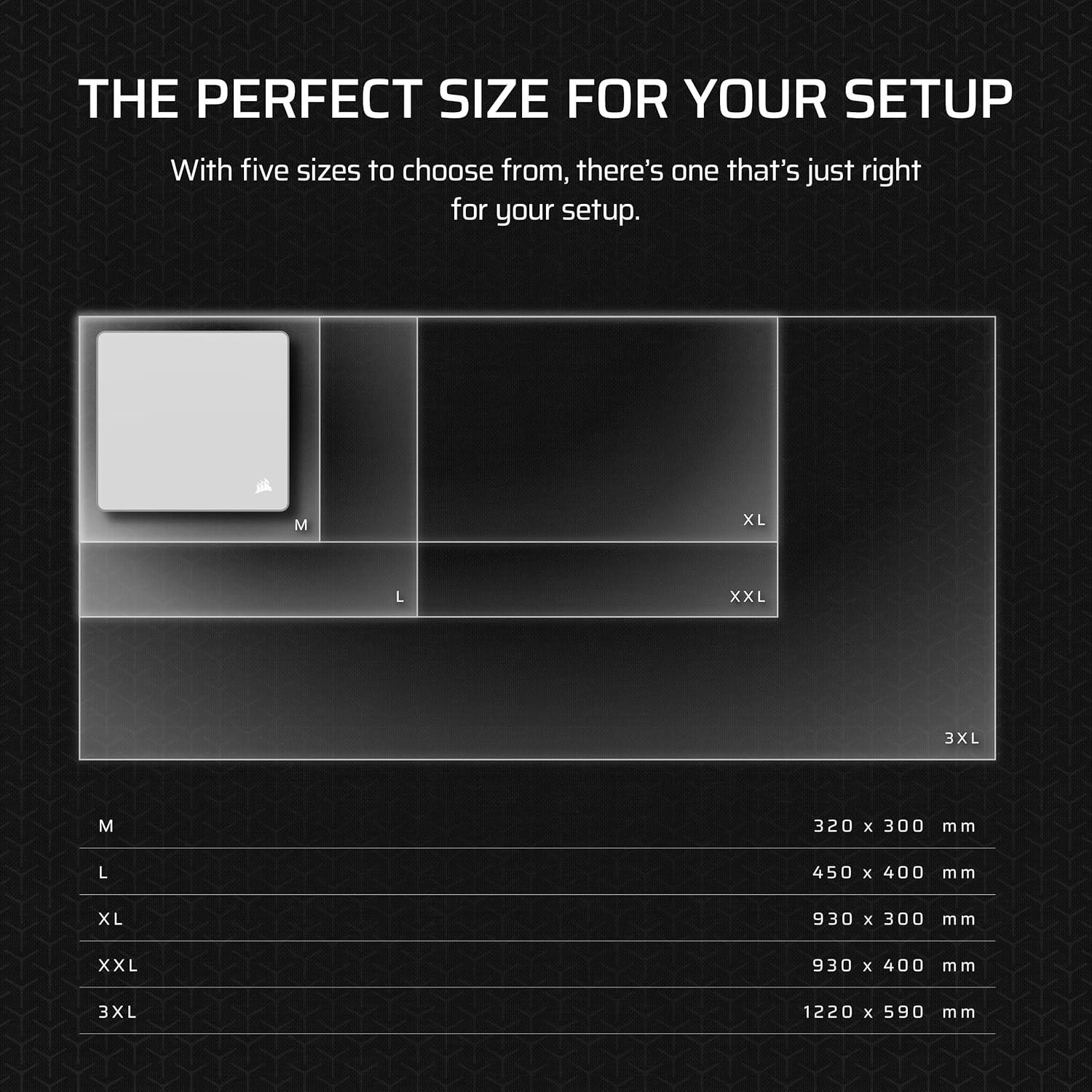imageCorsair MM AntiFray Cloth Gaming Mouse Pads Precision MicroWoven Surface NonSlip Natural Rubber Base Stitched EdgesBlack