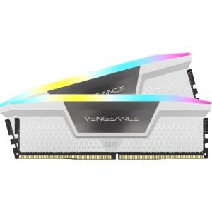 CORSAIR Vengeance RGB DDR5 RAM 32GB (2x16GB) 6400MHz CL36-48-48-104 1.35V AMD Expo Intel XMP 3.0 Desktop Computer Memory – White (CMH32GX5M2B6400Z36W)