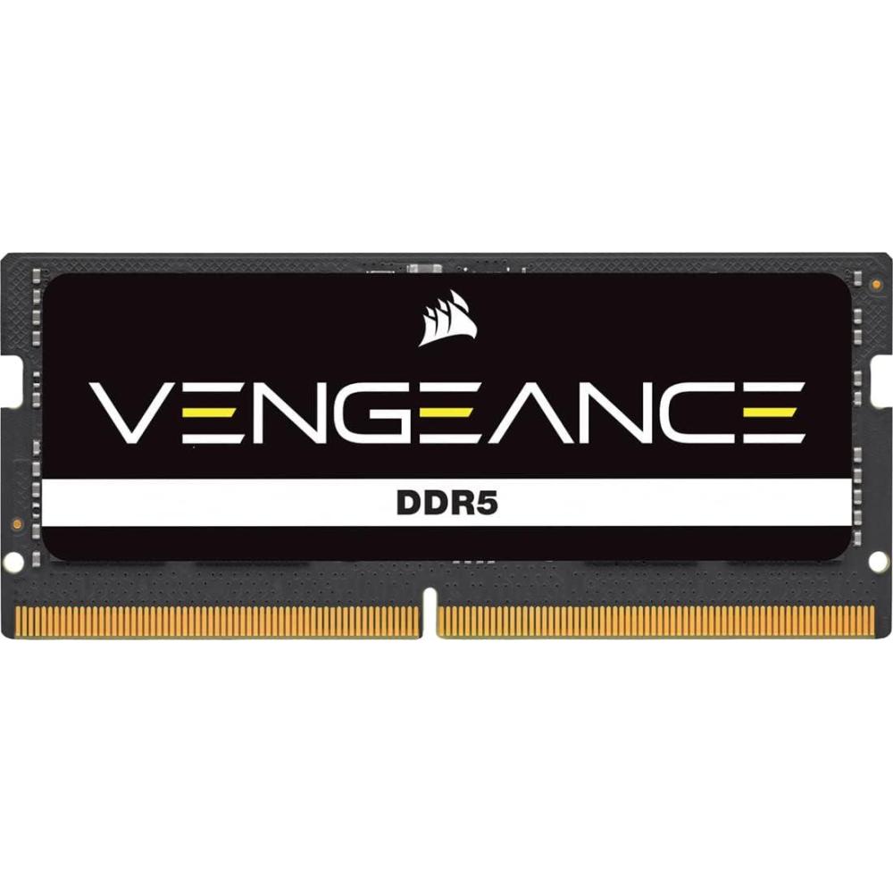 imageCORSAIR Vengeance DDR5 SODIMM 32GB 2x16GB DDR5 5600MHz C48 Compatible with Nearly Any Intel and AMD System Easy Installation Faster Load Times XMP 30 Compatibility Black5600MHz