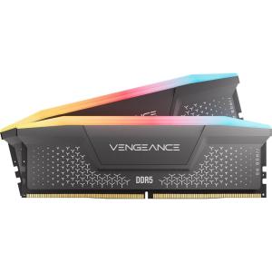CORSAIR Vengeance RGB RS DDR5 RAM 32GB (2x16GB) 5200MHz CL40-40-40-77 1.25V AMD EXPO Intel XMP Computer Desktop Memory – Gray (CMG32GX5M2B5200Z40)(64GB (2x32GB))