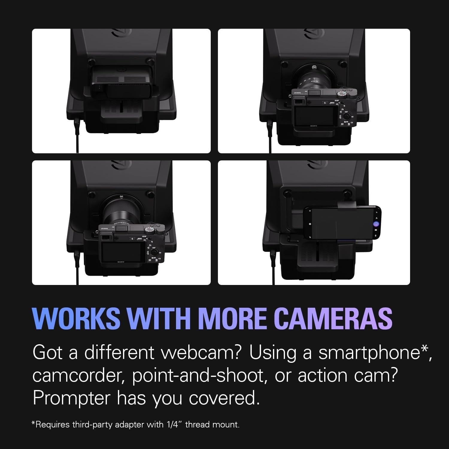 imageElgato Prompter Teleprompter with Builtin Screen for YouTube Twitch Zoom and More 1080 pixels Supports DSLRWebcamSmartphone Drag amp Drop Monitor Display Works with MacPC amp Stream DeckPrompter