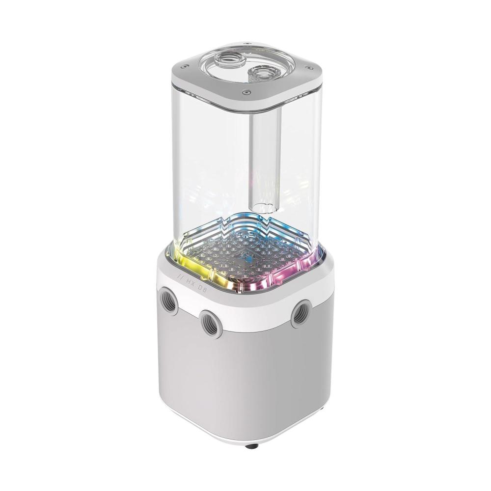 imageCORSAIR iCUE Link XD6 RGB Elite PumpReservoir Unit FlowDrive Max Pump Builtin Temperature Sensor 22 Addressable RGB LEDs 440ml Transparent Nylon Reservoir WhiteWhite