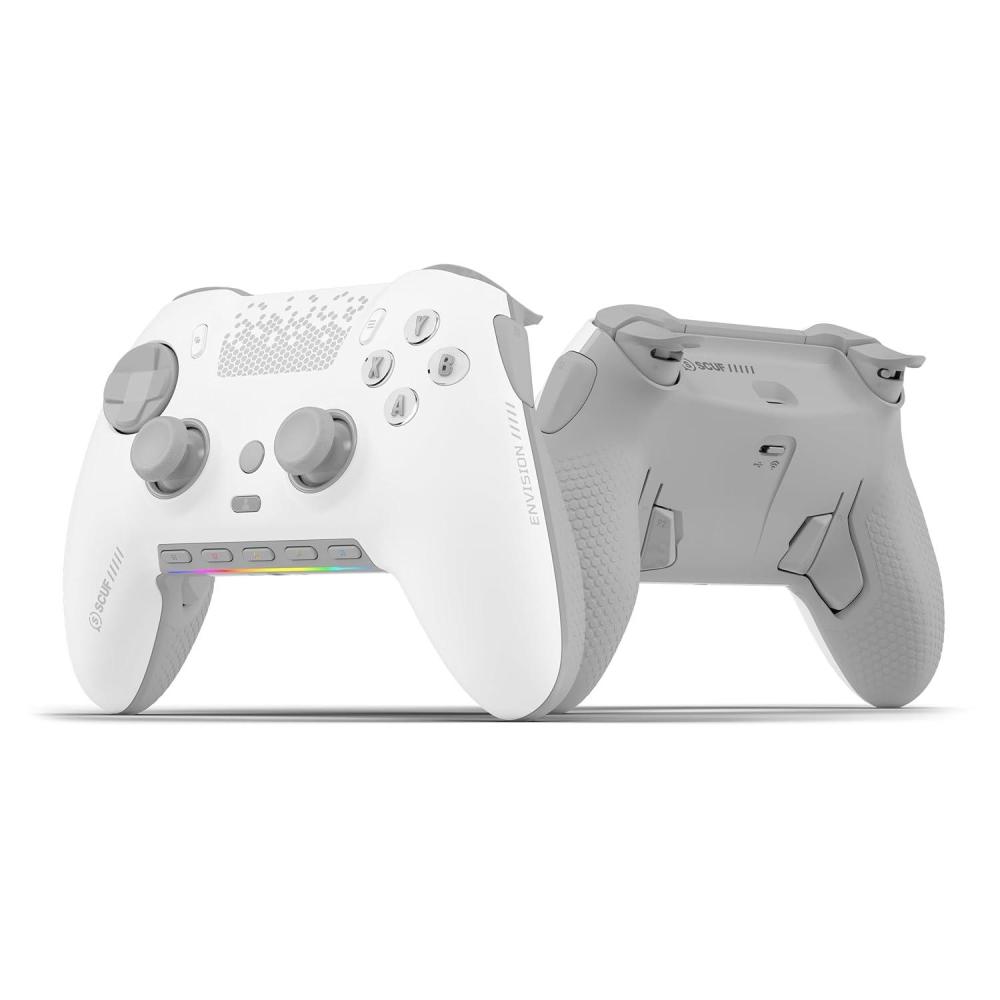 imageSCUF ENVISION PRO Wireless V2 2025 PC Only Gaming Controller  AntiDrift Thumbsticks  Five Remappable GKeys  Remappable Back Paddles  Instant Triggers  WhiteWhite