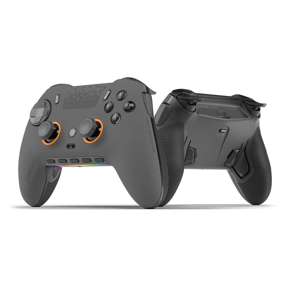 imageSCUF ENVISION PRO Wireless V2 2025 PC Only Gaming Controller  AntiDrift Thumbsticks  Five Remappable GKeys  Remappable Back Paddles  Instant Triggers  WhiteSteel Gray