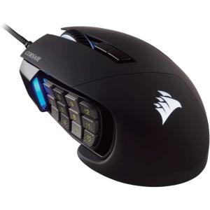 Corsair Scimitar RGB Elite Wired MOBA/MMO Gaming Mouse – 18,000 DPI – 17 Programmable Buttons – iCUE Compatible – PC, Mac, PS5, PS4, Xbox – Black(Pro)