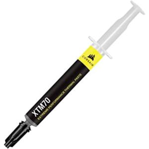 Corsair XTM70 Extreme Performance Thermal Paste, 3g for Intel & AMD Processors up to 250W+ TDP – Low Viscosity, Easy Application, Three Included Cleaning Wipes and Applicator Kit for Desktop