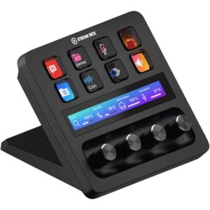 Elgato Stream Deck +, Audio Mixer, Production Console and Studio Controller for Content Creators, Streaming, Gaming, with customizable touch strip dials and LCD keys, works with Mac and PC(Black)