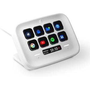 Elgato Stream Deck Neo – 8 Customizable Keys, 2 Touch Points, Speed Through Tasks & Workflows – Control Word, Excel, PowerPoint, Teams, Zoom, Spotify and More, Drag-’n-Drop Setup – Works with Mac & PC(Steam Deck Neo)
