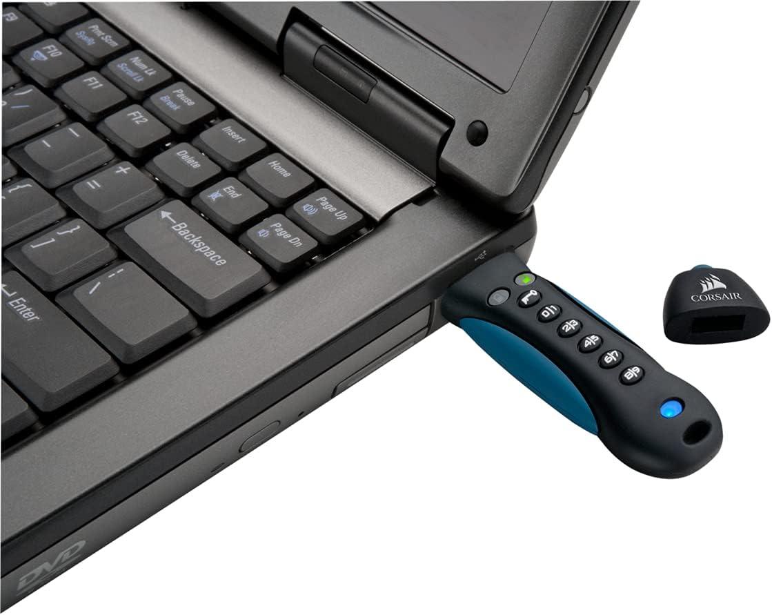 imageCorsair Flash Padlock 3 128GB Secure USB 30 Flash Drive with Key