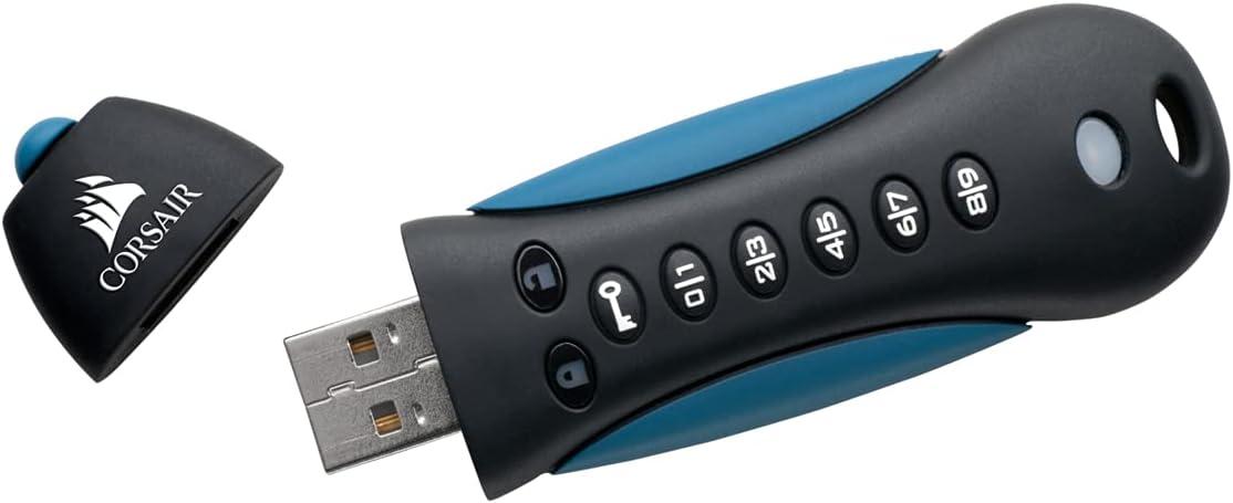 imageCorsair Flash Padlock 3 128GB Secure USB 30 Flash Drive with Key