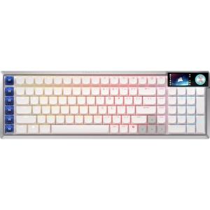 Corsair Vanguard AIR 99 Wireless Low-Profile Optical-Mechanical RGB Gaming Keyboard – QWERTY US, 99% Layout, OPX Switches, 8000Hz Hyper-Polling, Stream Deck Integration, Flashtap SOCD – White(White)